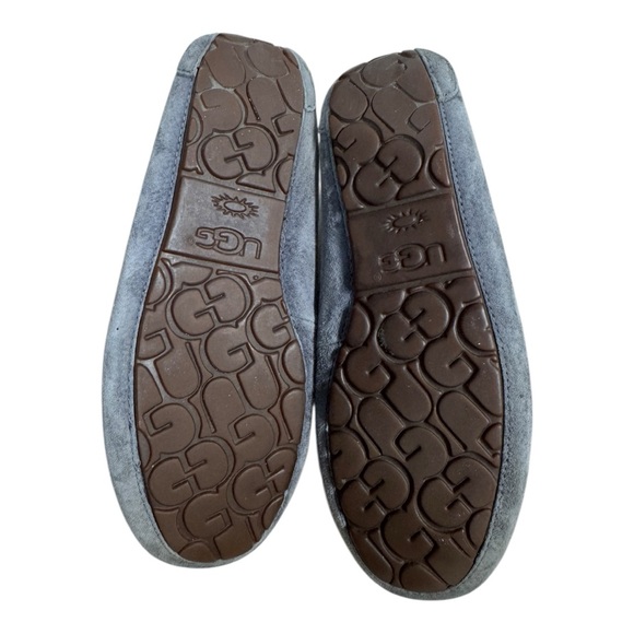 UGG Alena Charcoal Gray Suede Shearling Moccasin Slippers Women’s 8 - Picture 7 of 7